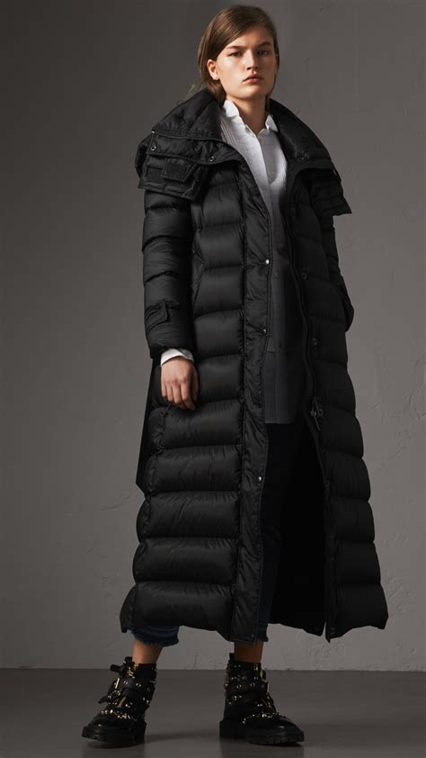 burberry long puffer jacket